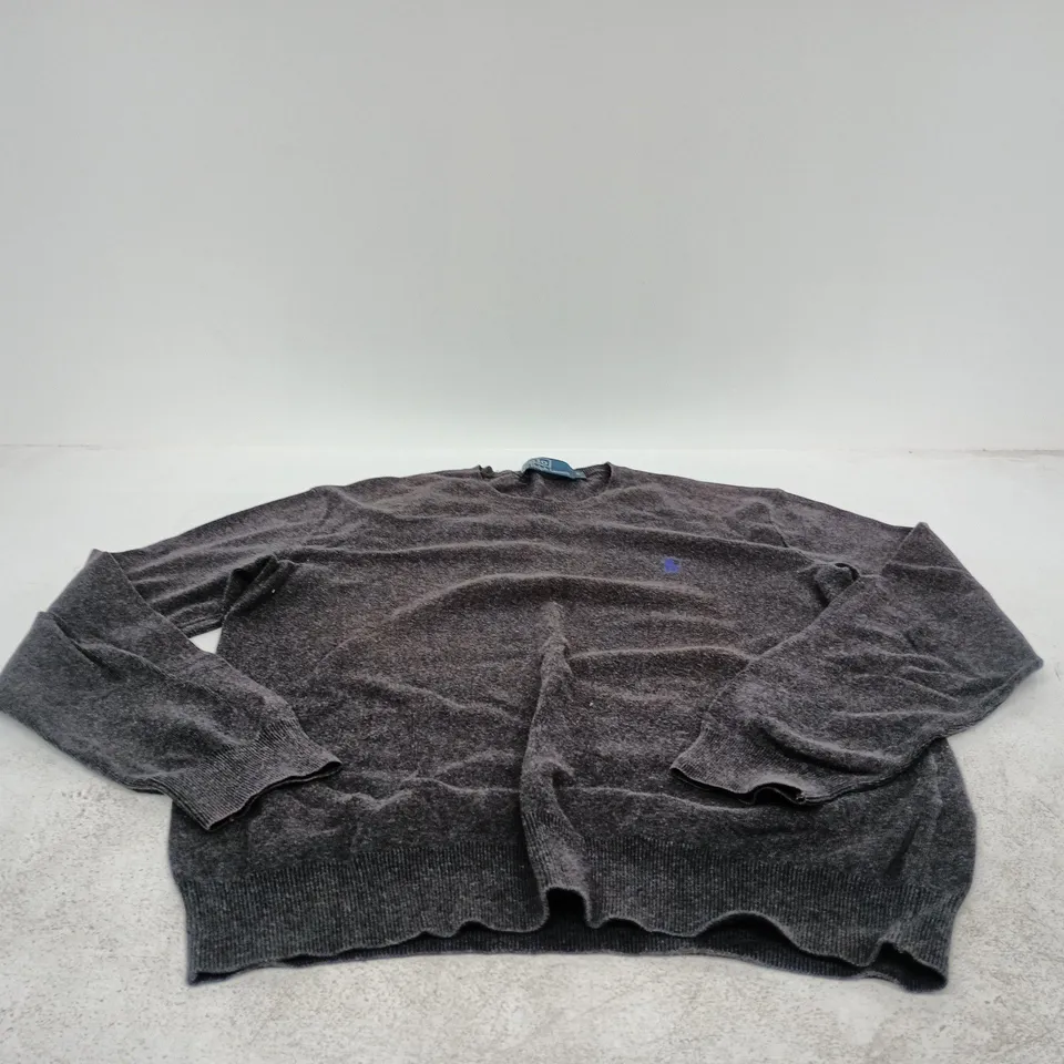 POLO RALPH LAUREN KNIT SWEATER – GREY HEATHER – SIZE S