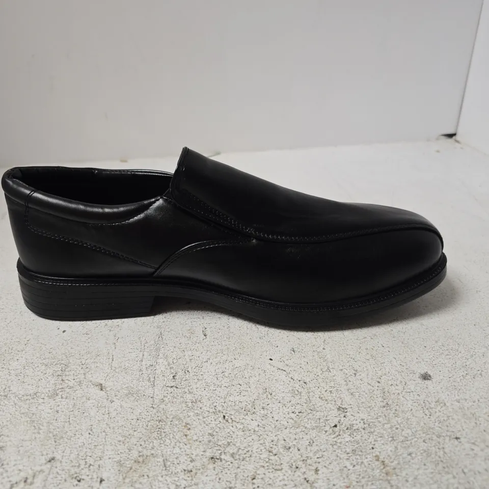 HOBBS MEN'S BLACK LEATHER SLIP-ON SHOES, UK 6