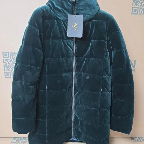 19V69 ITALIA GIUBOTTI LUNGO LONG COAT – GREEN, SIZE S (ART. VI21A10095)