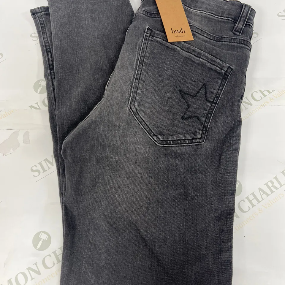 HUSH UK INGRID SKINNY JEANS IN GREY SIZE SMALL