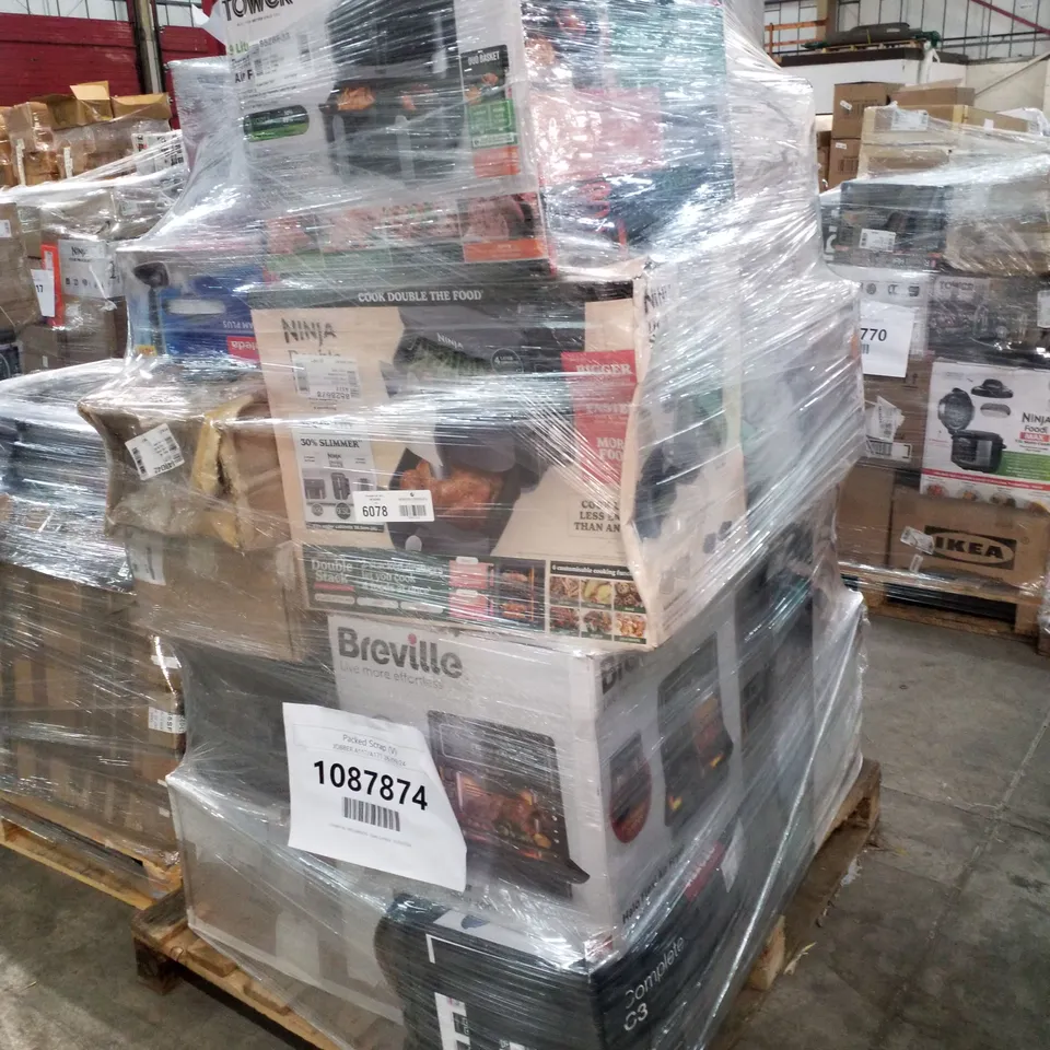 PALLET OF APPROXIMATELY 24 UNPROCESSED RAW RETURN HOUSEHOLD AND ELECTRICAL GOODS TO INCLUDE;