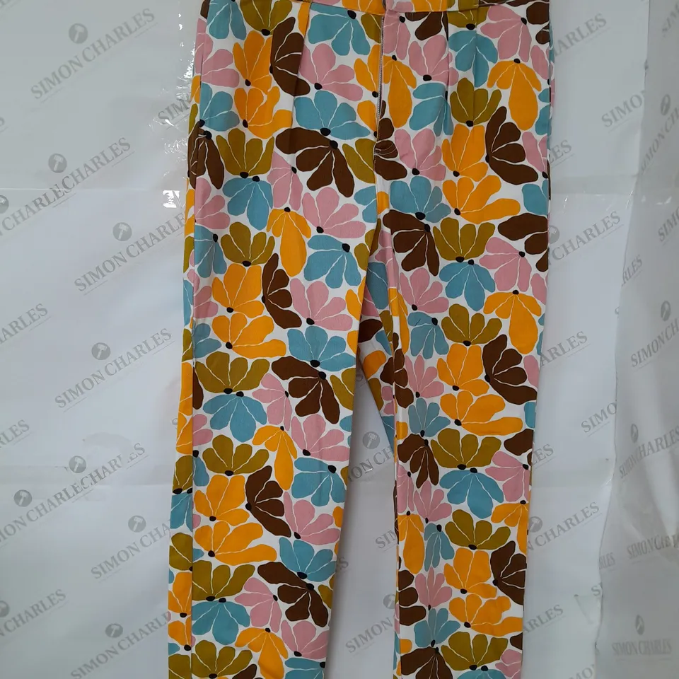 LUCY&YAK TAPERED JEANS IN ORGANIC TWIL MCKENZIE PARROT & YAK PRINT SIZE 32R