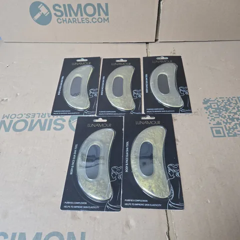 BOX OF APPROXIMATELY 100 X LUNA'MOUR BODY AND FACE GUA SHA TOOL 