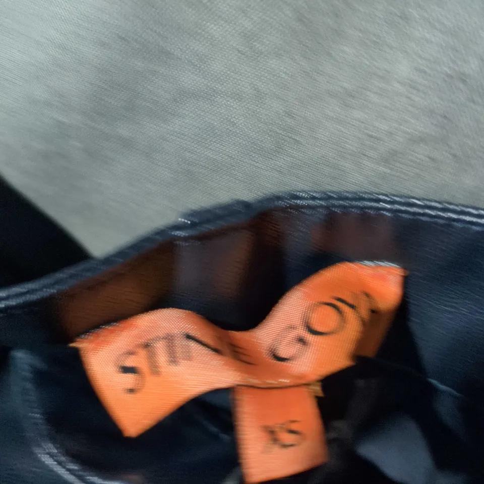 STINE GOYA NAVY AND BROWN STRIPE TROUSERS – UK XS