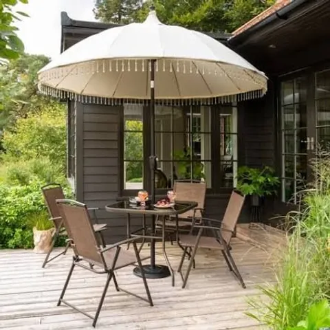 BOXED CAROUSEL PARASOL 2.7M RECYCLED - CREAM (1 BOX)