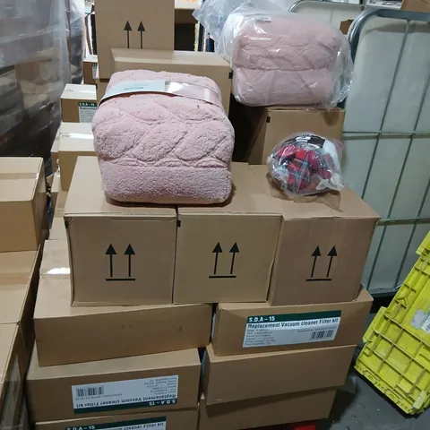 PALLET CONSISTING OF SUMMER SCREEN WASH, SUPER SNUGGLY TEDDY FLEECE DUVET SET AND REPLACEMENT VACCUUM CLEANER FILTER KIT 