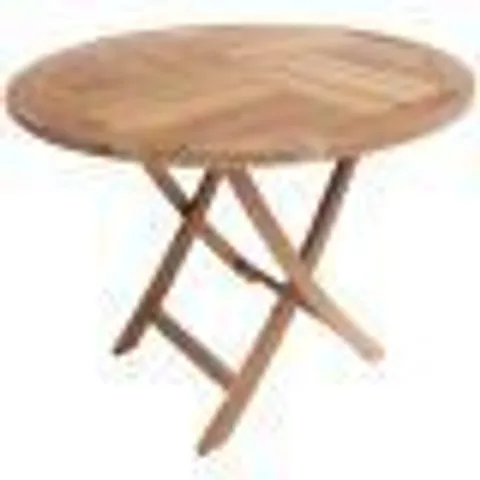 BOXED CHARLES BENTLEY SOLID WOODEN TEAK ROUND 2-4 SEATER TABLE (1 BOX)