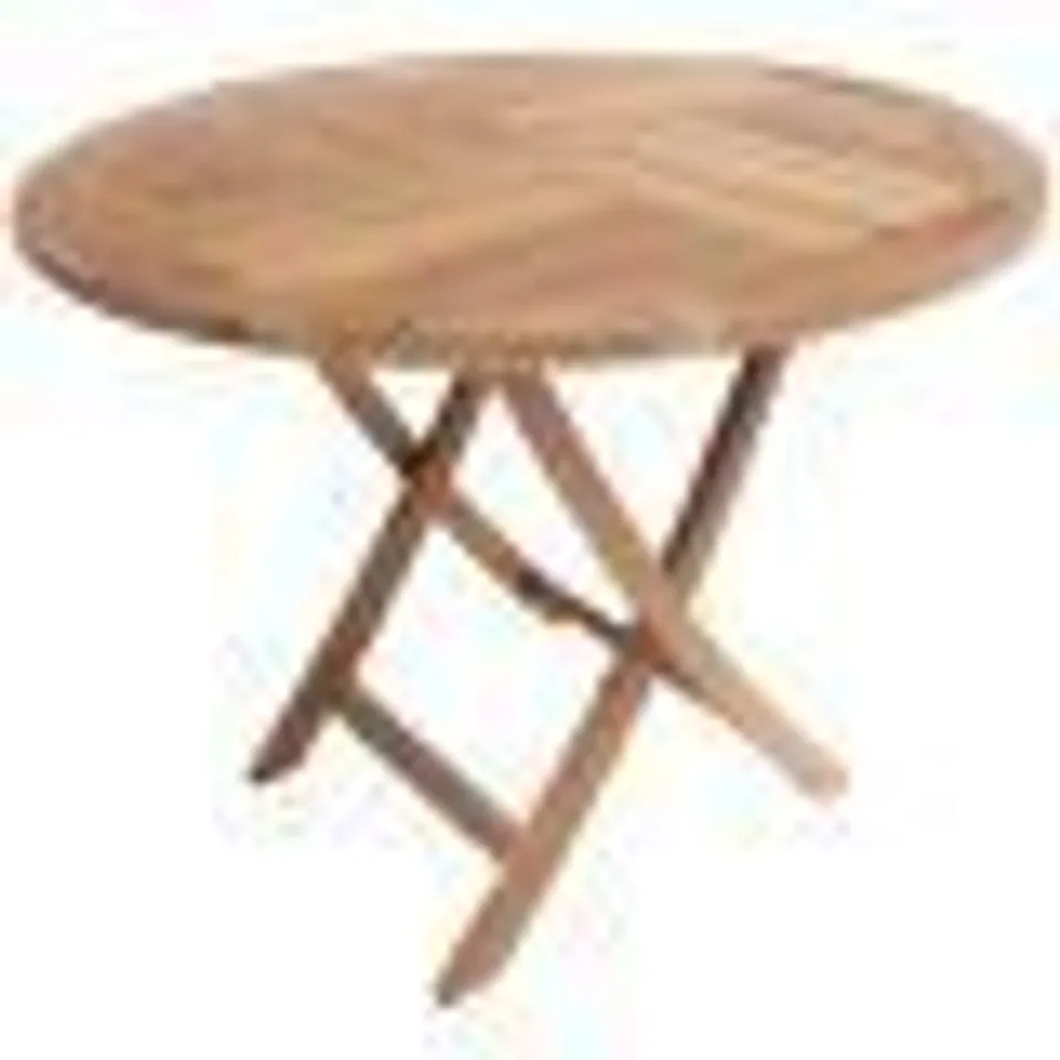 BOXED CHARLES BENTLEY SOLID WOODEN TEAK ROUND 2-4 SEATER TABLE (1 BOX)