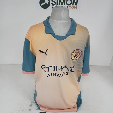 MANCHESTER CITY FC 2024/25 AWAY JERSEY – PUMA – ETIHAD AIRWAYS SPONSOR – UK L (US L / EU L) (VERIFY MODEL)