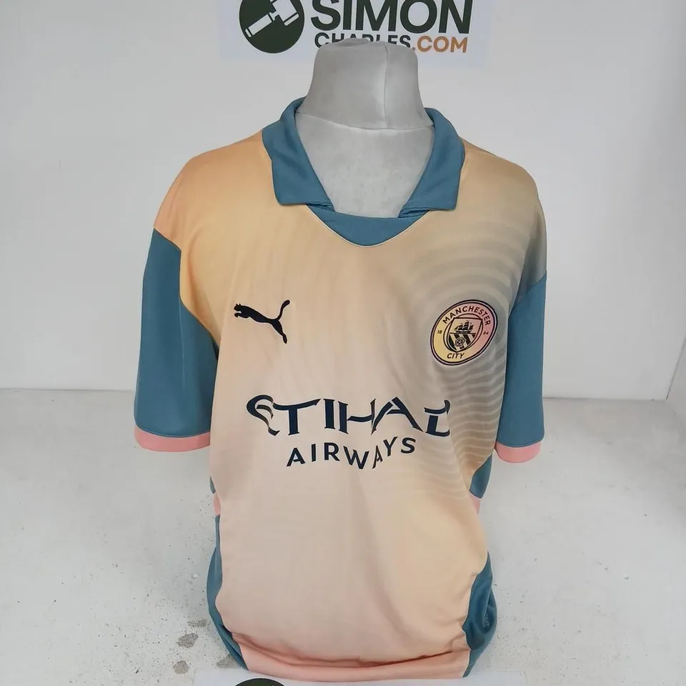 MANCHESTER CITY FC 2024/25 AWAY JERSEY – PUMA – ETIHAD AIRWAYS SPONSOR – UK L (US L / EU L) (VERIFY MODEL)
