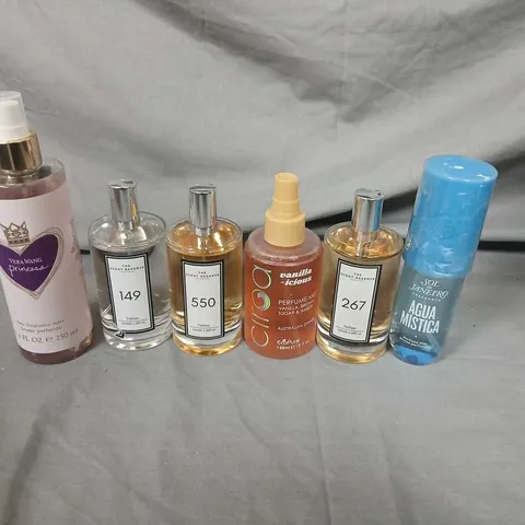 APPROXIMATELY 10 ASSORTED UNBOXED FRAGRANCES TO INCLUDE; VERA WANG, THE SCENT RESERVE, SOL DE JANEIRO AND MNZJ