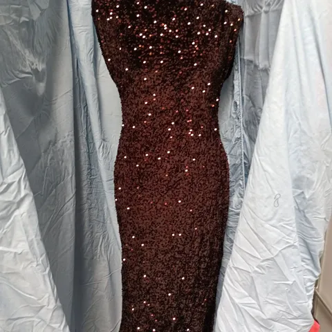 AX PARIS SEQUIN EVENING DRESS, UK SIZE 14