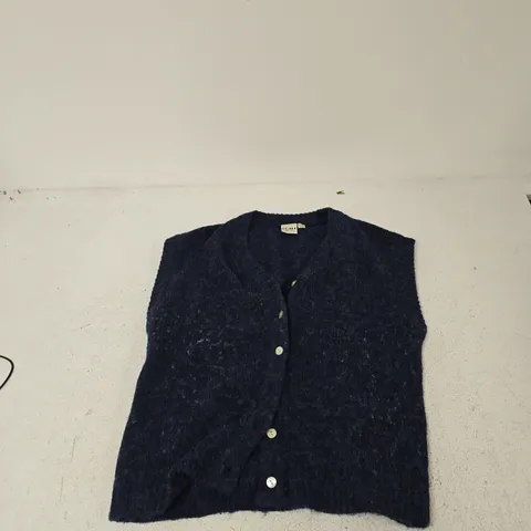 ICHI STUDIOS KNITTED VEST SIZE XL NAVY 
