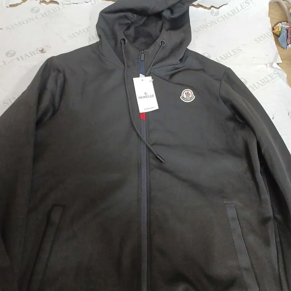 MONCLER BLACK JACKET WITH HOOD - MEDIUM