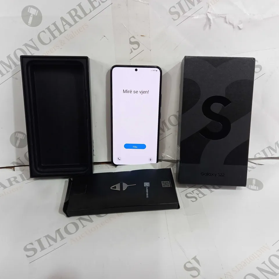 BOXED SAMSUNG GALAXY S22 128GB ANDROID SMART PHONE - PHANTOM BLACK