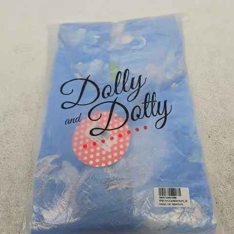 DOLLY AND DOLLY VINTAGE PASTEL CAT ADVENTURE DRESS - SIZE 24