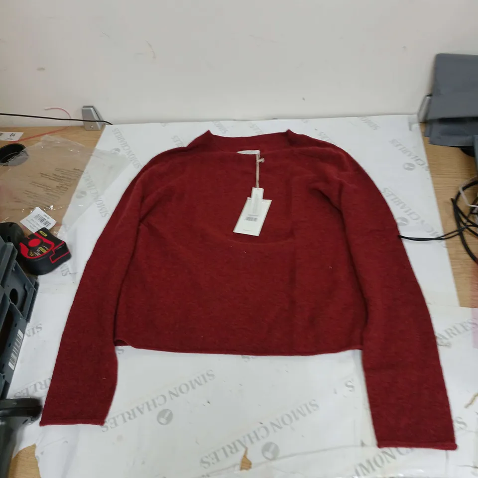 TOAST WOOL CASHMERE NEAT SWEATER RUSSET  SIZE L