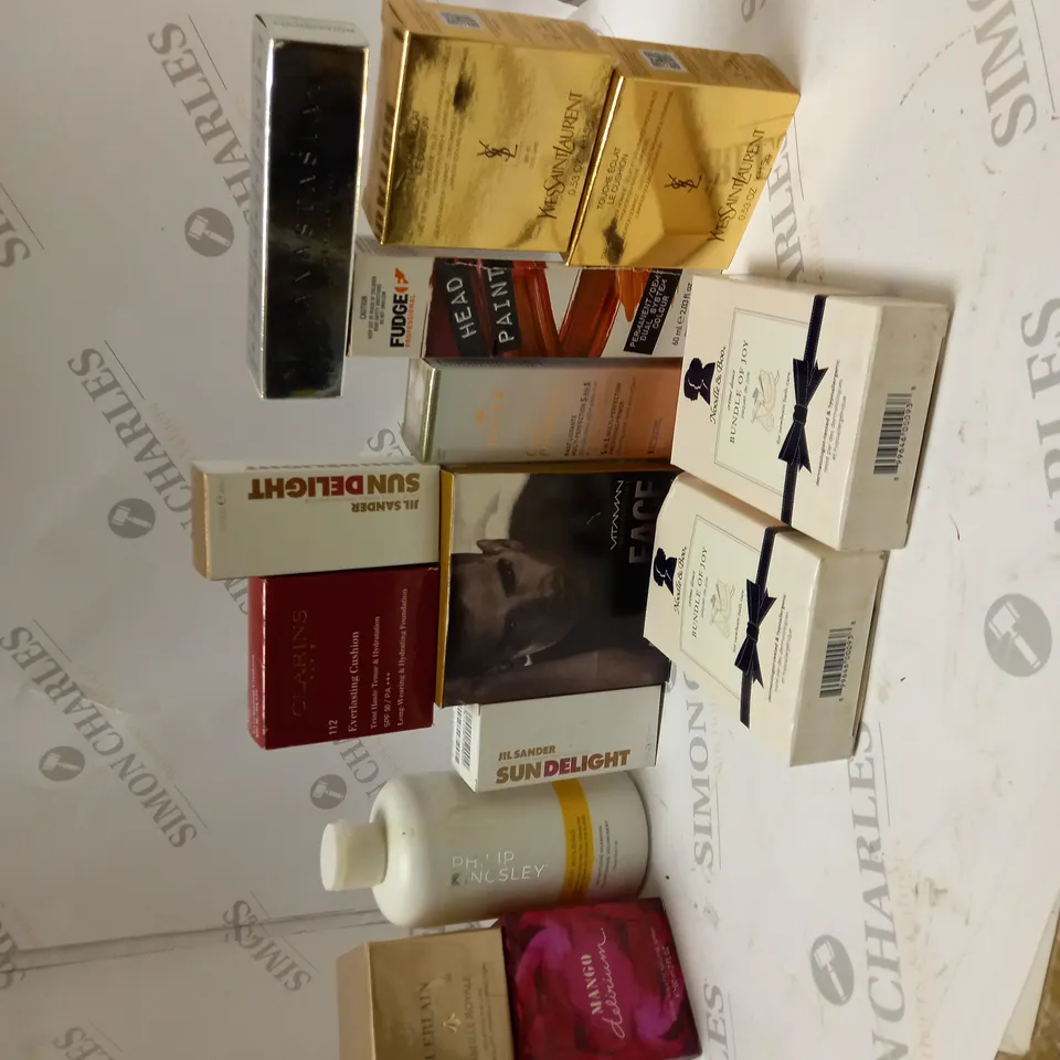 LOT OF APPROX 15 TO INCLUDE PHILIP KINGSLEY  SHAMPOO , GUERLAIN ABEILLE ROYALE UP-LIFTING EYE CARE , ETC