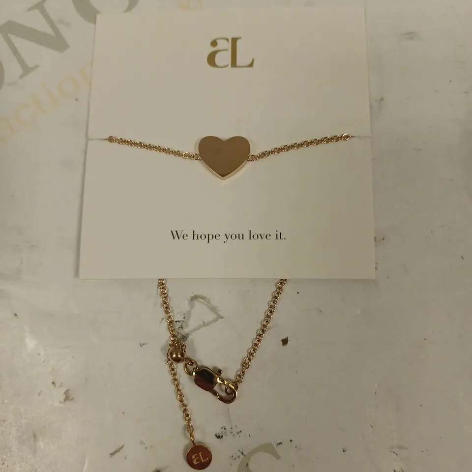 ABBOTT LYON ROSE GOLD CHAIN LINK HEART BRACELET 