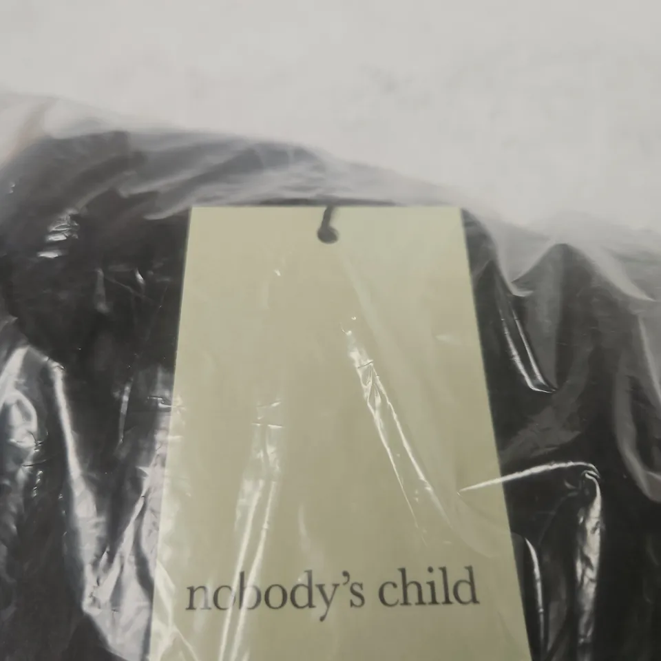 NOBODY'S CHILD SS STARLIGHT MIDI DRESS - SOFT BLACK, UK 14
