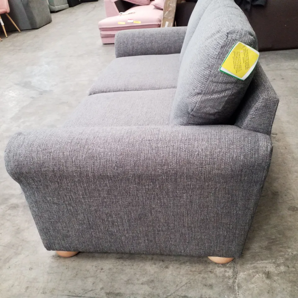 QUALITY DESIGNER BAILEY 3 SEATER SOFA - CHARCOAL FABRIC  