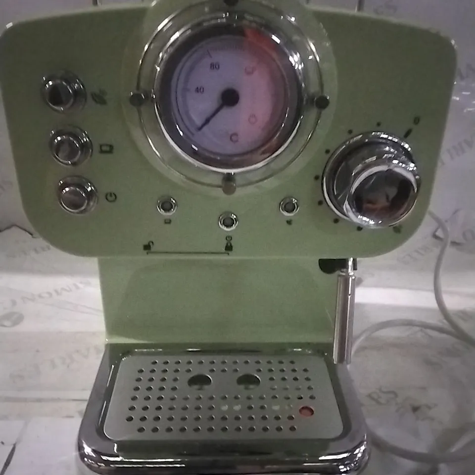 BOXED SWAN GREEN ESPRESSO COFFEE MACHINE 