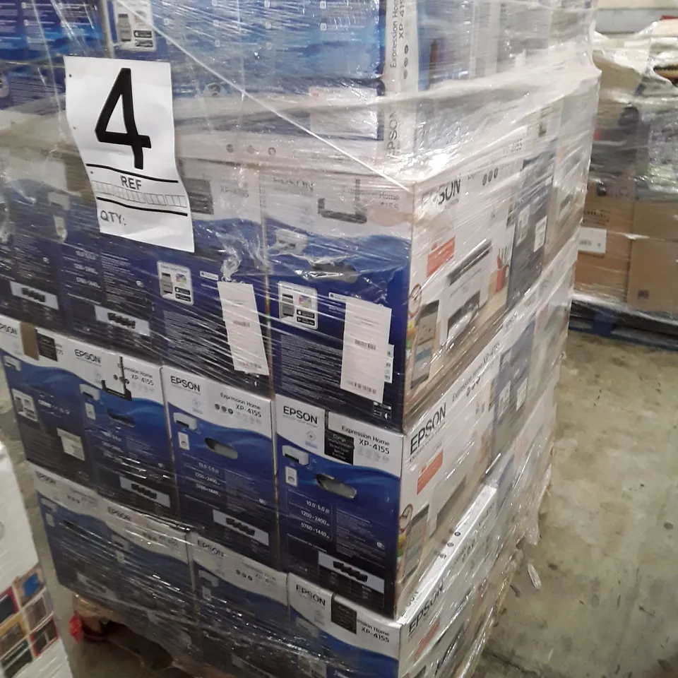 PALLET OF APPROXIMATELY 36 BOXED EPSON EXPRESSION HOME XP-4155 PRINTERS