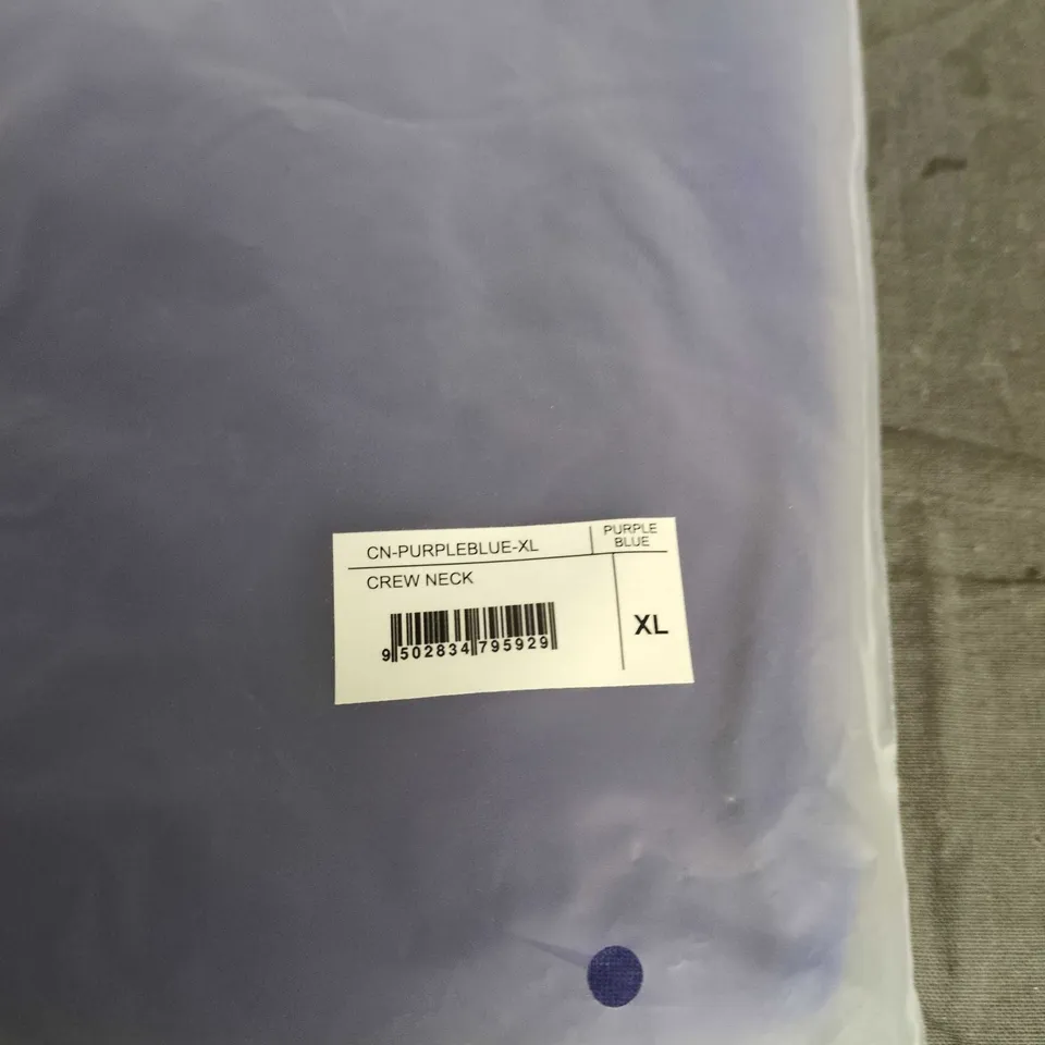 BUILT DIFFERENT CREW NECK TOP – PURPLE-BLUE – XL