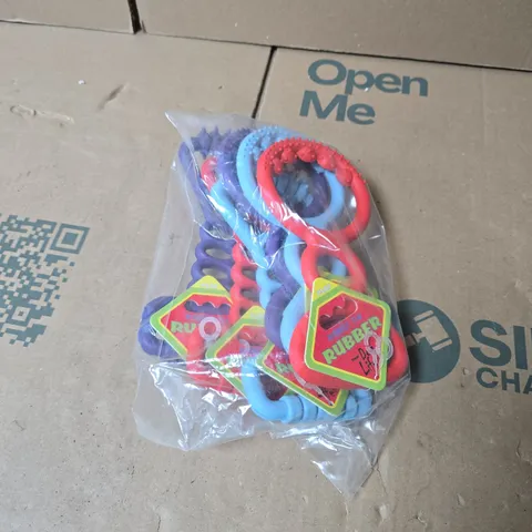 COLOURFUL RUBBER DOG PLAY RINGS – ASSORTED SHAPES