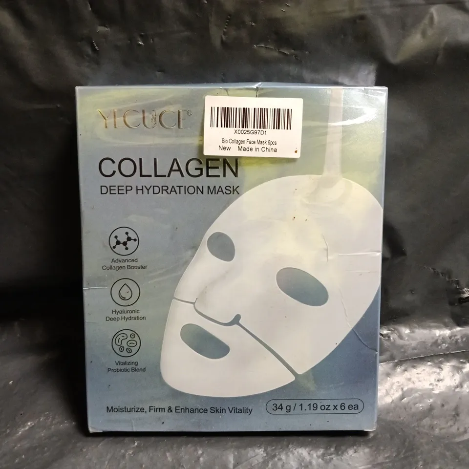 SEALED YECUCE COLLAGEN DEEP HYDRATION MASKS - 6-PACK