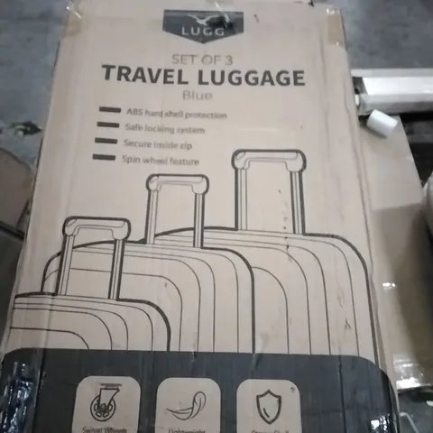 BOXED LUGG TRAVEL HARDSHELL SUITCASE - BLUE 