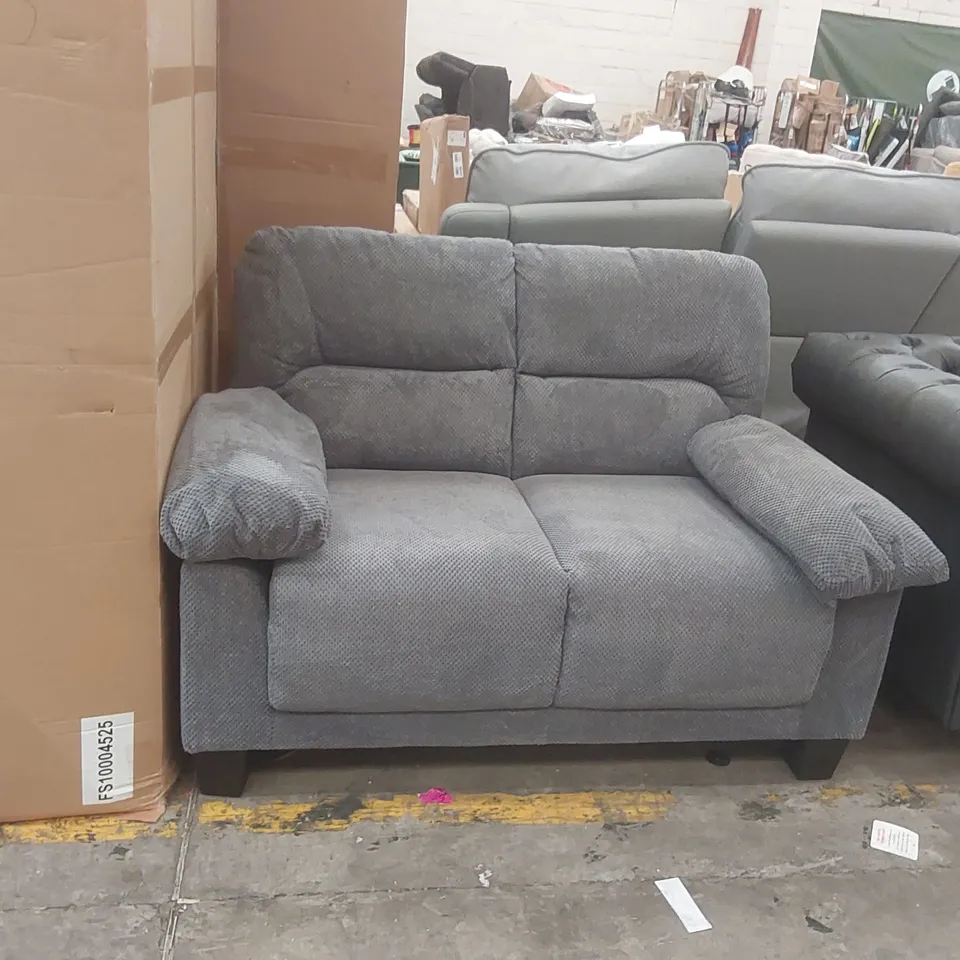 QUALITY DESIGNER FABRIC UPHOLSTERED 2-SEATER SOFA 