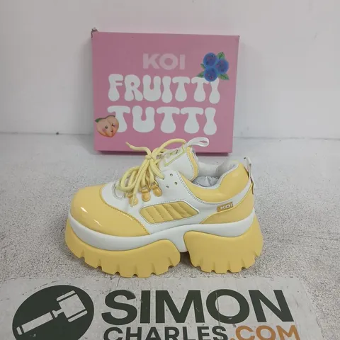 BOXED KOU FRUTTI TUTTI BANANA MILKSHAKE TRAINERS - UK 6