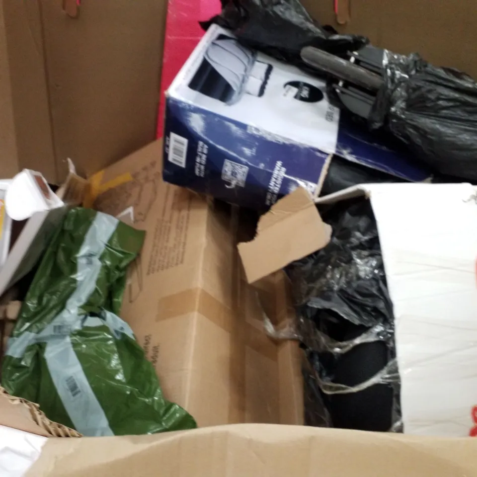 PALLET OF ASSORTED PRODUCTS INCLUDING KING AIR BED, SLIMLINE GREENHOUSE & SHED HEATER, OFFICE CHAIR