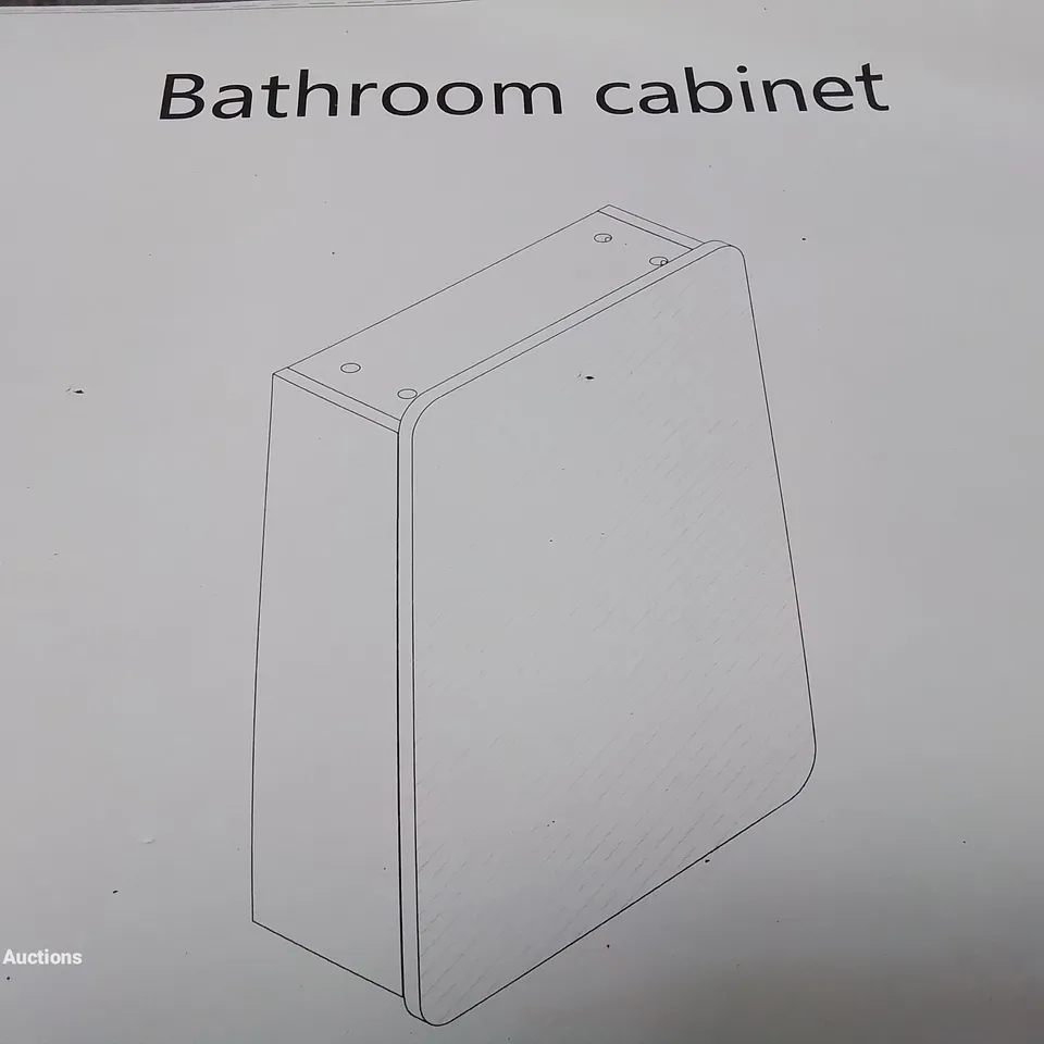 BOXED MIRRORED BATHROOM CABINET IN WHITE