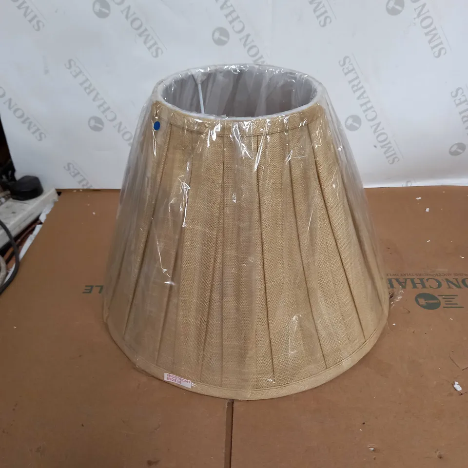 BEIGE PLEATED LAMP SHADE
