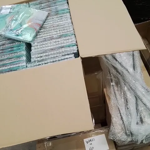 PALLET CONTAINING ONE BOX OF 21-22 DIARY'S, AND LARGE QUANTITY OF METAL TABLE LEGS