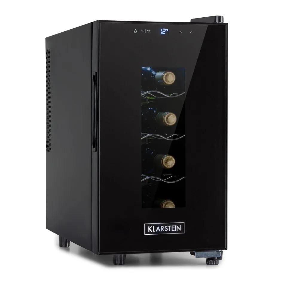 BOXED KLARSTEIN BELLEVIN FREESTANDING WINE FRIDGE BLACK 