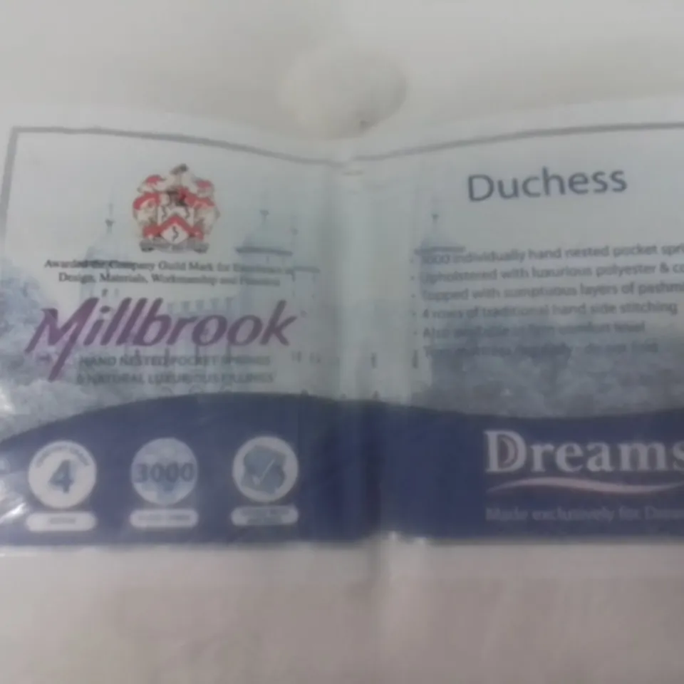 DREAMS DUCHESS 3000 POCKET SINGLE MATTRESS - APPROX 90 X 185CM