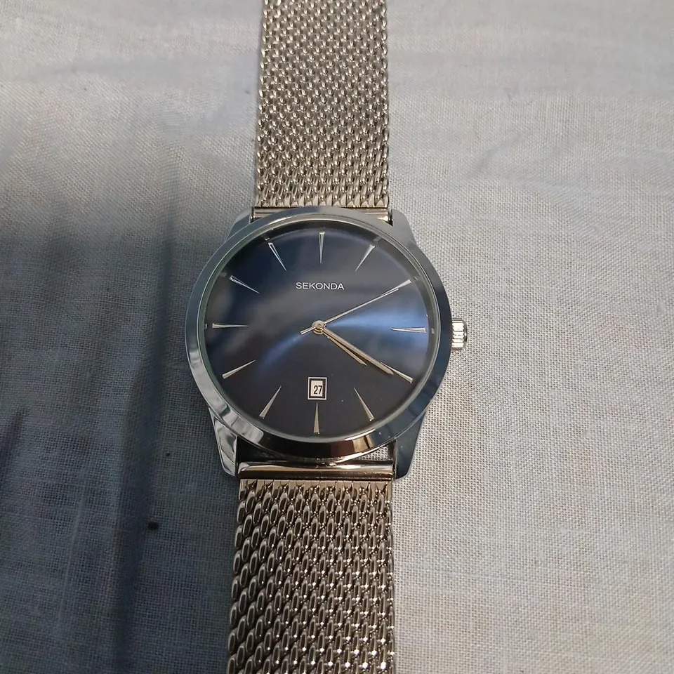 SEKONDA WRISTWATCH – BLUE DIAL, MESH BRACELET