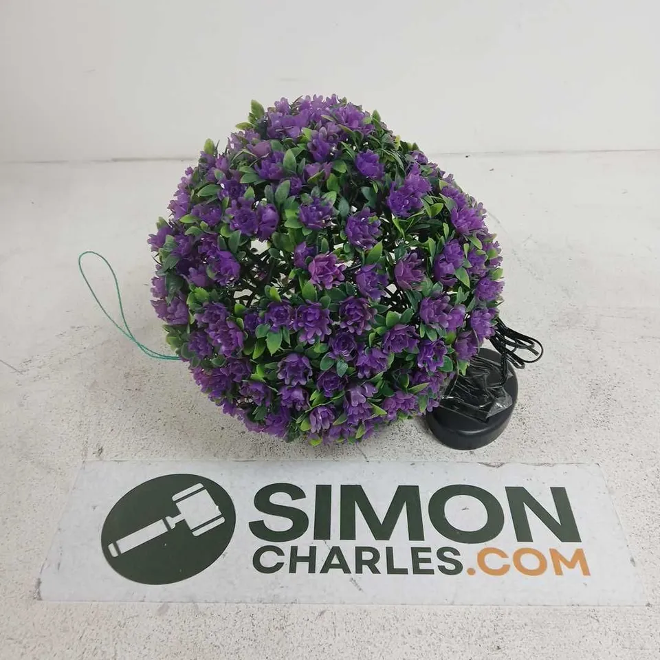 GARDEN STYLE SOLAR TOPIARY BALL PURPLE