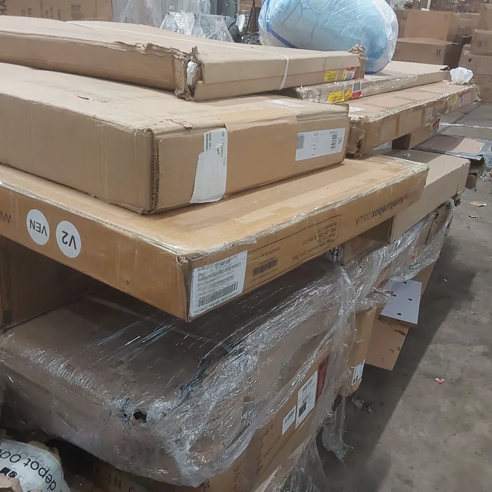 PALLET CONTAINING A LARGE QUANTITY OF ASSORTED FURNITURE PARTS ECT