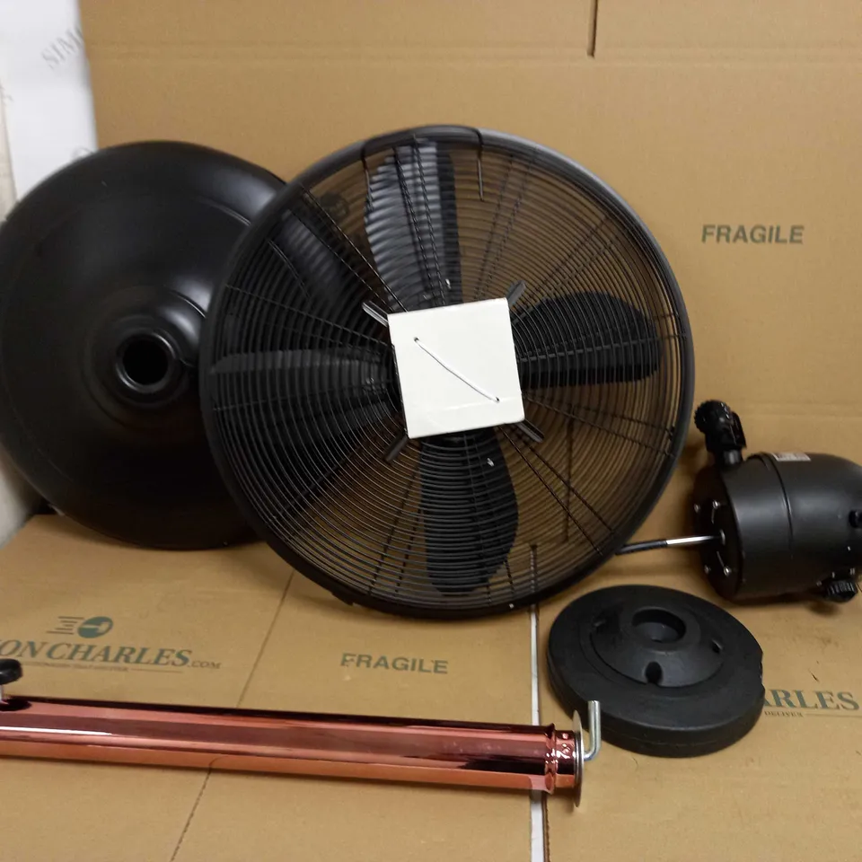 TOWER T643000B CAVALETTO 16” METAL PEDESTAL FAN, 50W, ROSE GOLD AND BLACK