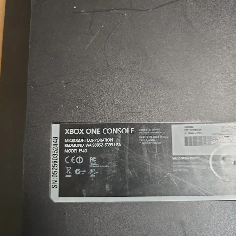 XBOX ONE CONSOLE (MODEL 1540) – BLACK