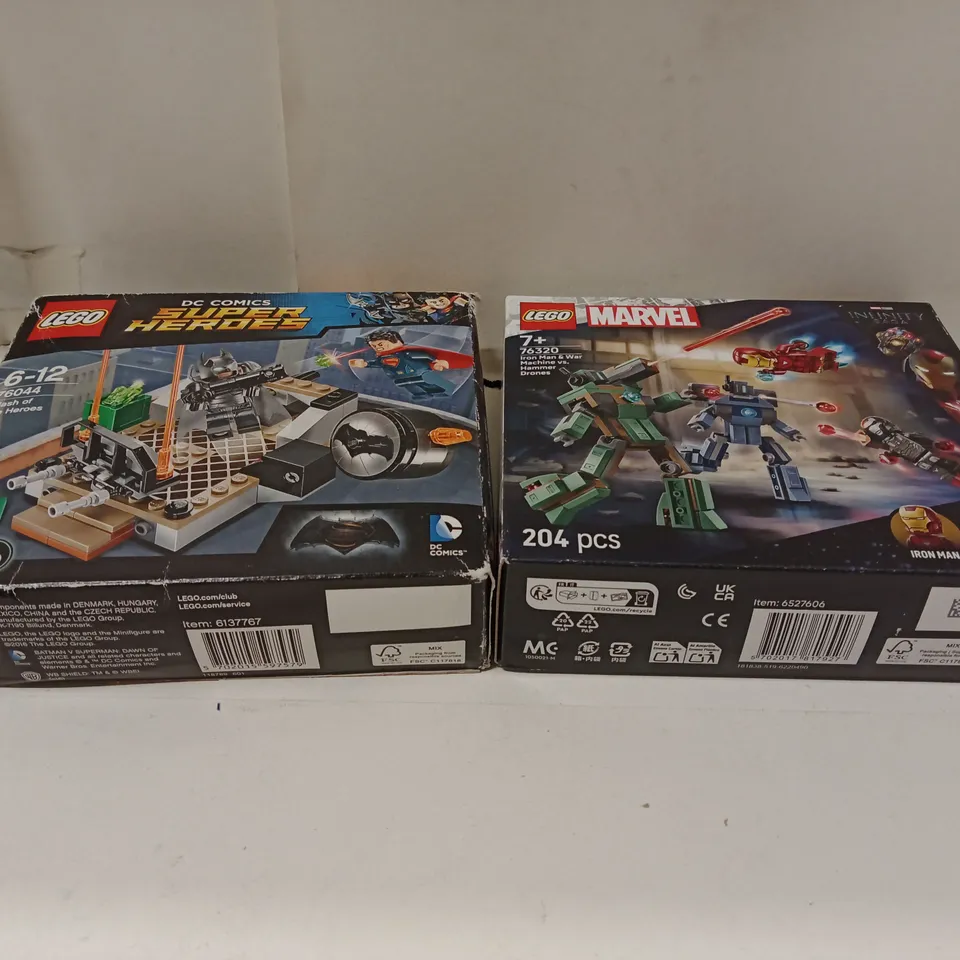 LEGO DC COMICS SUPER HEROES 76044 & LEGO MARVEL 76320 SETS (TWO BOXES) – BOXED