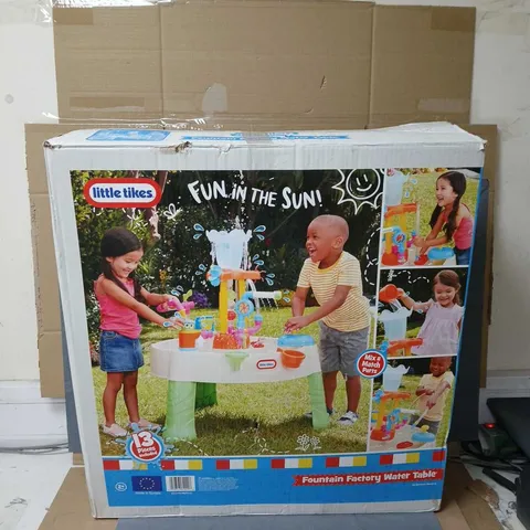BOXED LITTLE TIKES FOUNTAIN FACTORY WATER TABLE - COLLECTION ONLY