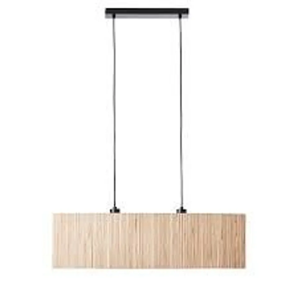BOXED LUMINOSA LONGSHORE BAR PENDANT CEILING LAMP, NATURAL SEAGRASS, MATT BLACK