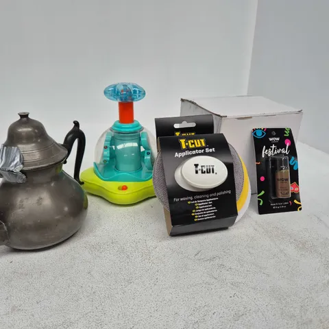 APPROXIMATELY 20 ASSORTED HOUSEHOLD PRODUCTS TO INCLUDE T-CUT APPLICATOR SET, WOW LONDON FESTIVAL NOSE & SCAR LATEX, BRIGHT STARS TOYS, ETC - COLLECTION ONLY
