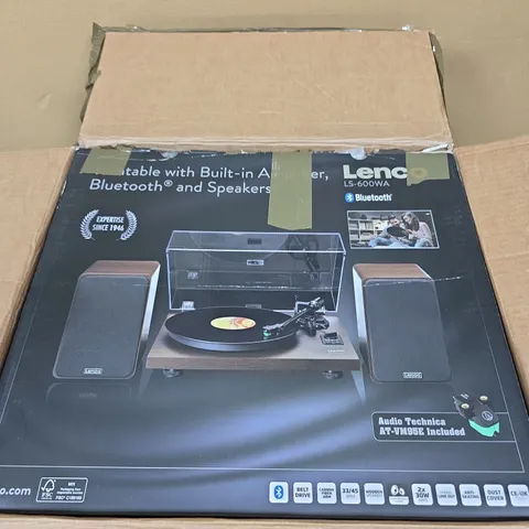 LENCO LS-600WA TURNTABLE WITH BUILT-IN AMPLIFIER, BLUETOOTH & SPEAKERS
