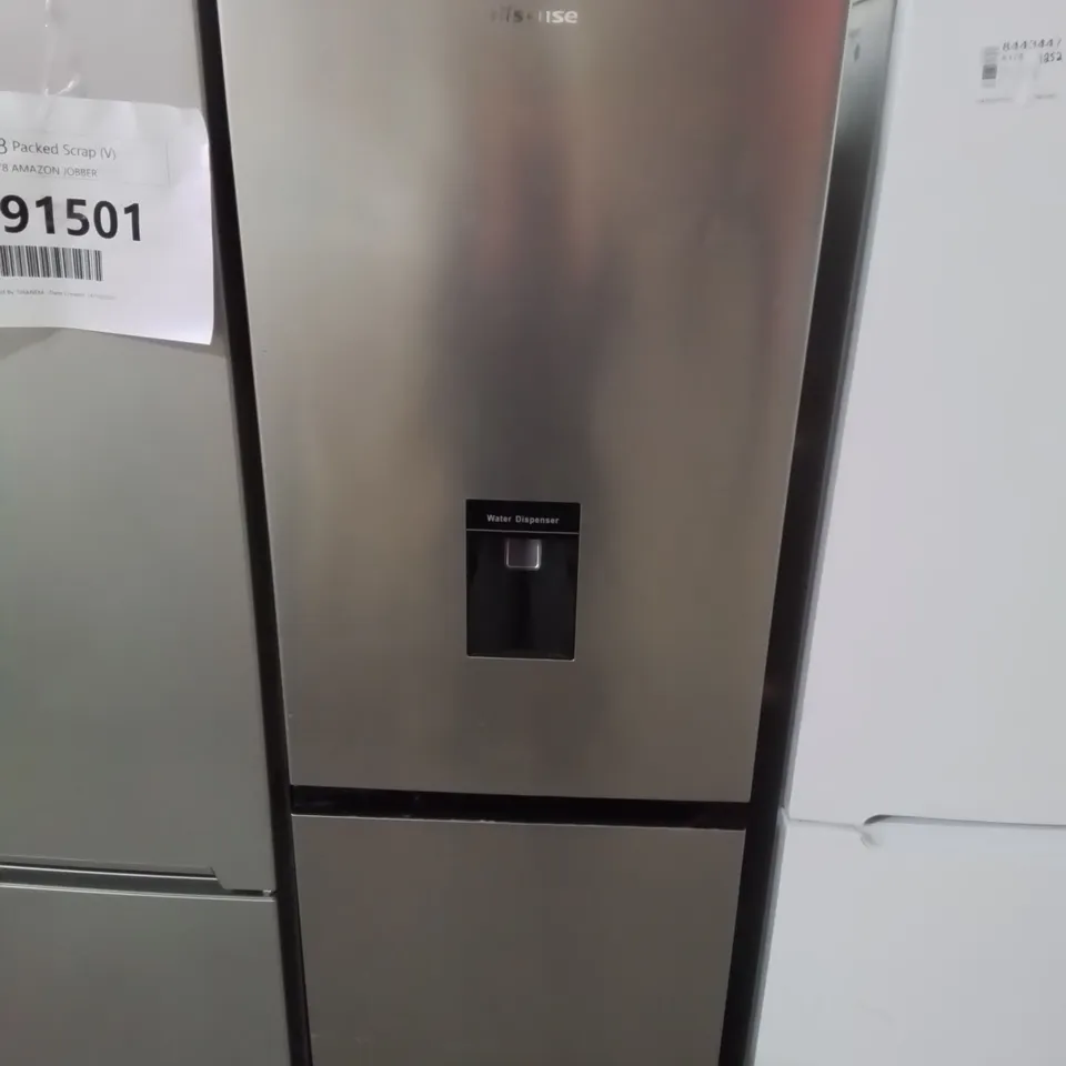 HISENSE 155CM FREESTANDING 50/50 FRIDGE FREEZER IN SILVER RB327N4WC1 - UNPROCESSED RAW RETURN